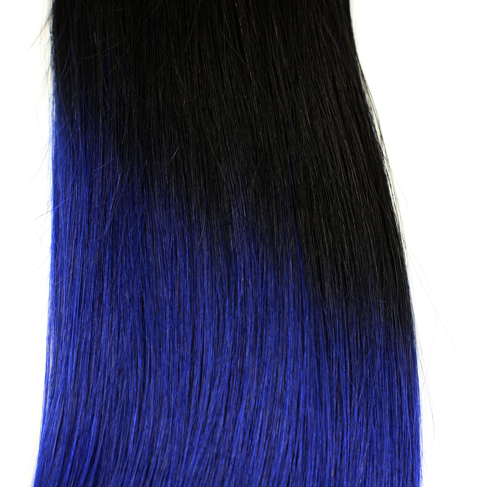 Clip in ombre color human hair extensions cheap and fashion YL055